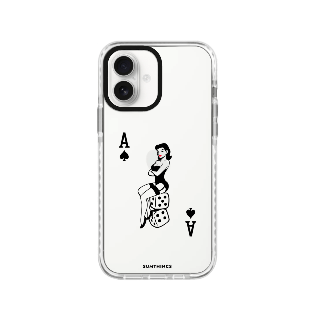 iPhone 16 Ace Queen Procase Şeffaf Telefon Kılıfı Beyaz Şeffaf - SUMTHINCS