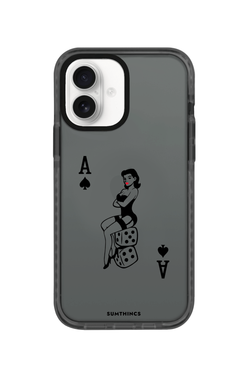 iPhone 16 Ace Queen Procase Şeffaf Telefon Kılıfı Antrasit - SUMTHINCS