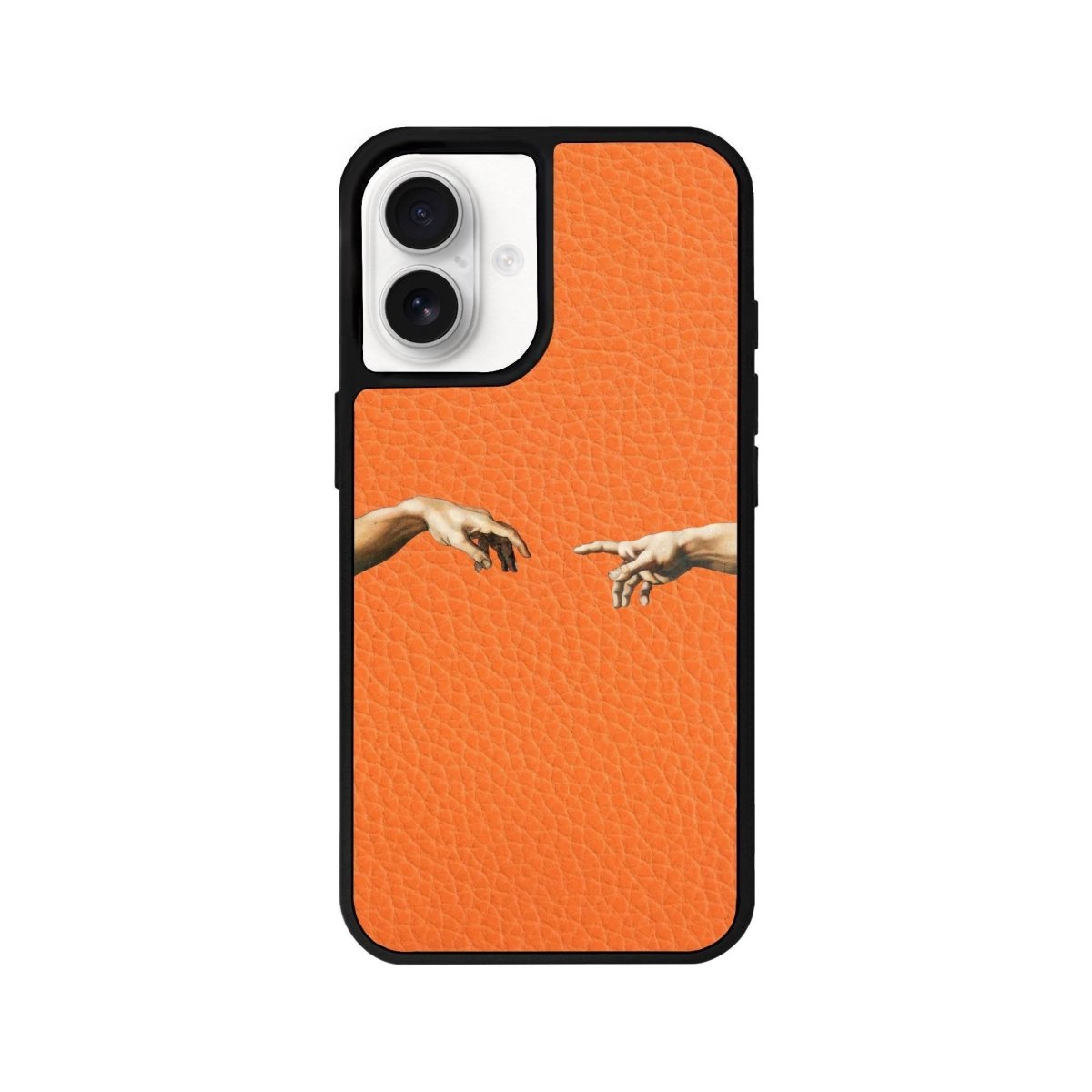 iPhone 16 Adam's Creation Leather Vegan Deri Telefon Kılıfı Turuncu - SUMTHINCS