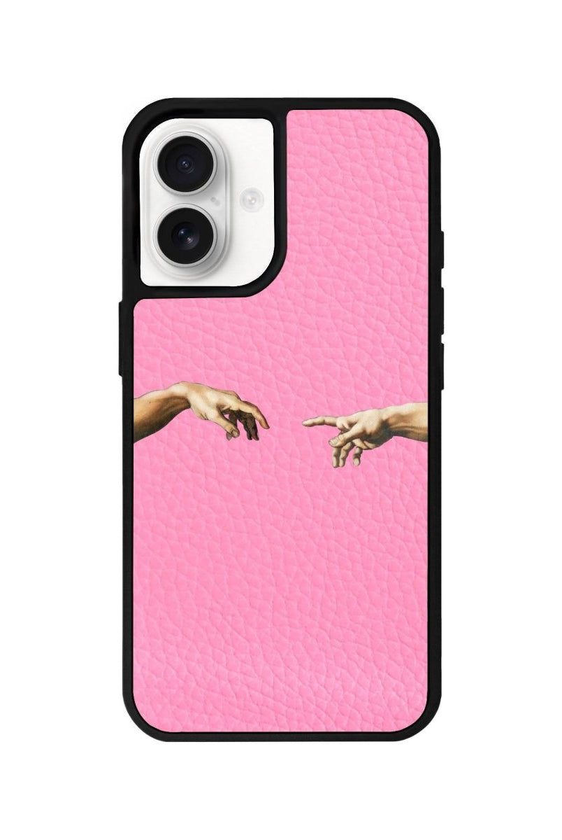 iPhone 16 Adam's Creation Leather Vegan Deri Telefon Kılıfı Pembe - SUMTHINCS