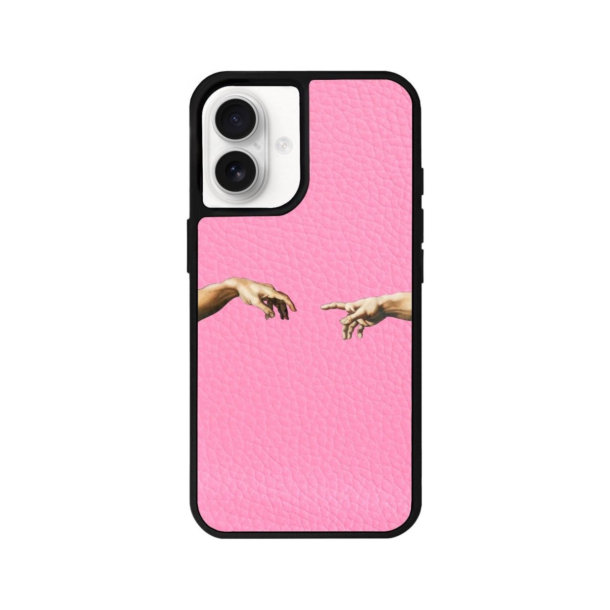 iPhone 16 Adam's Creation Leather Vegan Deri Telefon Kılıfı Pembe - SUMTHINCS