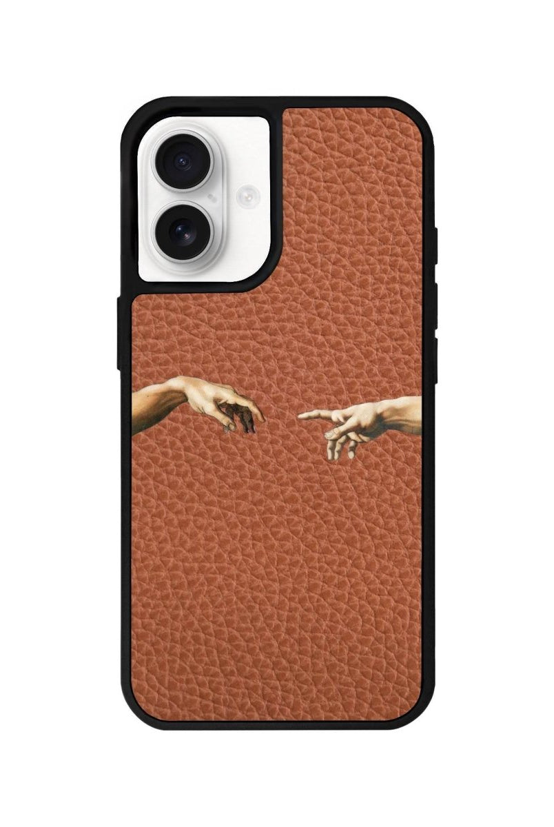 iPhone 16 Adam's Creation Leather Vegan Deri Telefon Kılıfı Kahverengi - SUMTHINCS