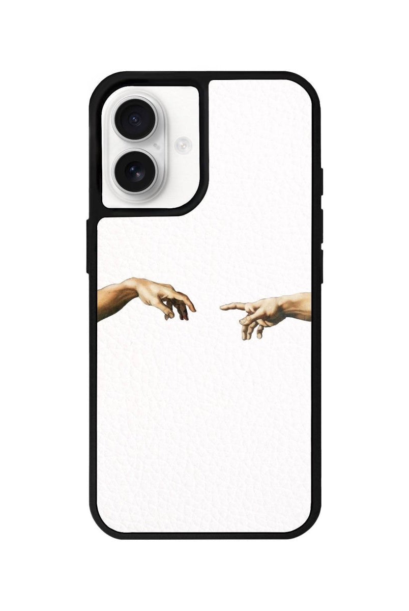 iPhone 16 Adam's Creation Leather Vegan Deri Telefon Kılıfı Beyaz - SUMTHINCS