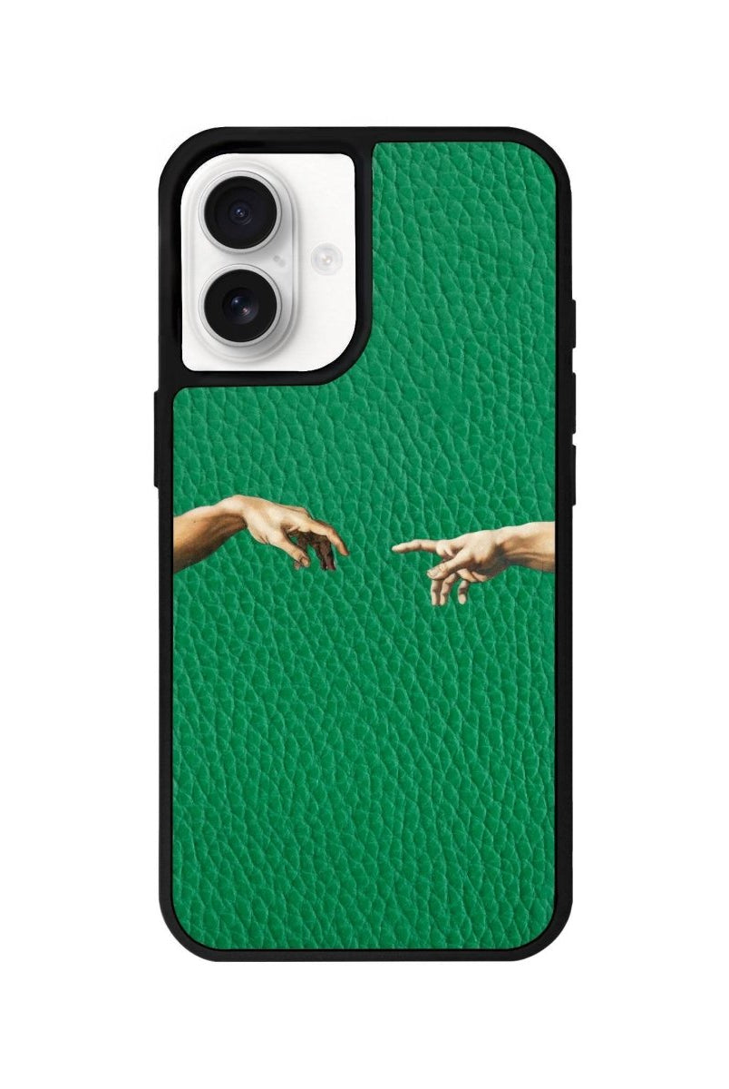 iPhone 16 Adam's Creation Leather Vegan Deri Telefon Kılıfı Yeşil - SUMTHINCS