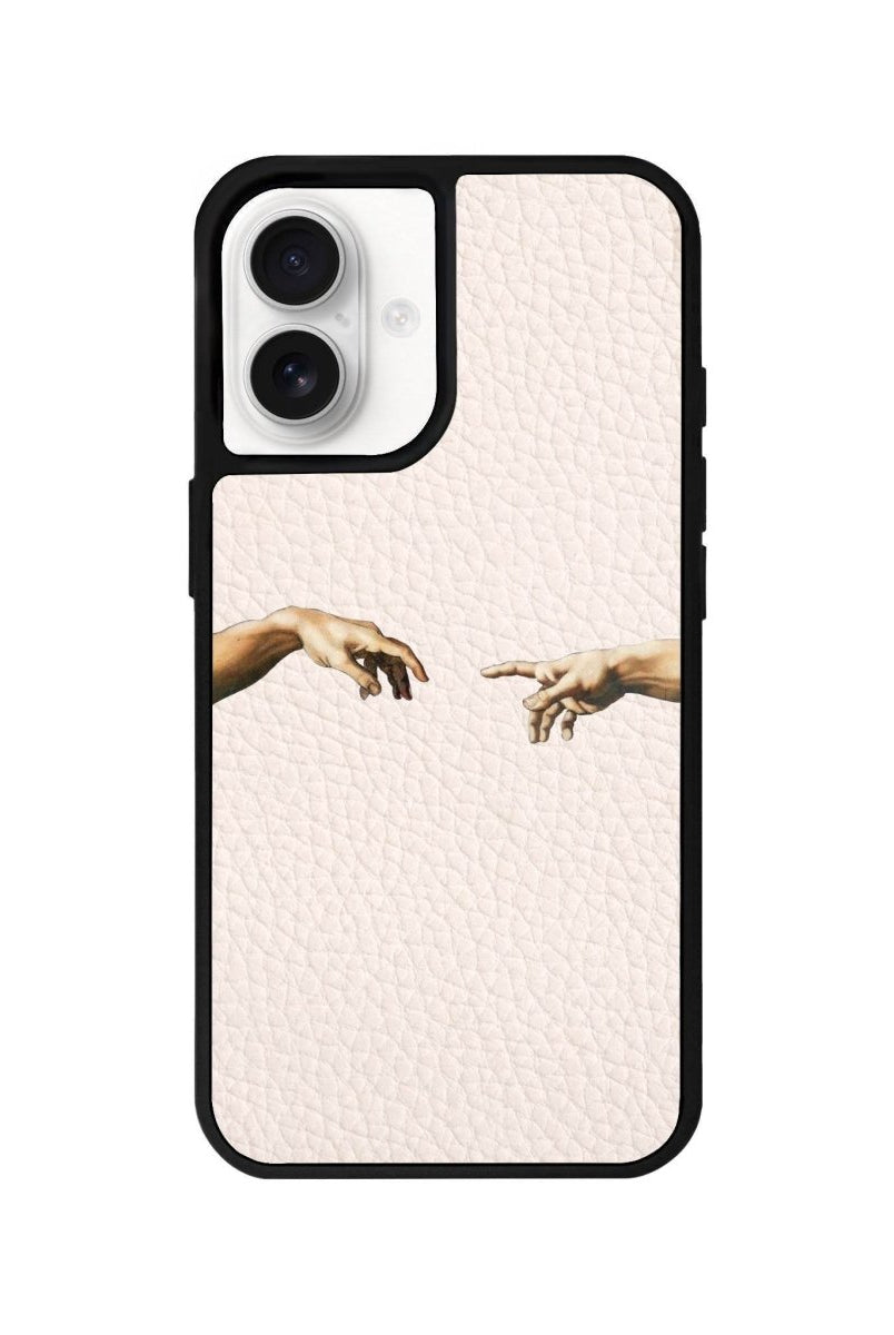 iPhone 16 Adam's Creation Leather Vegan Deri Telefon Kılıfı Bej - SUMTHINCS
