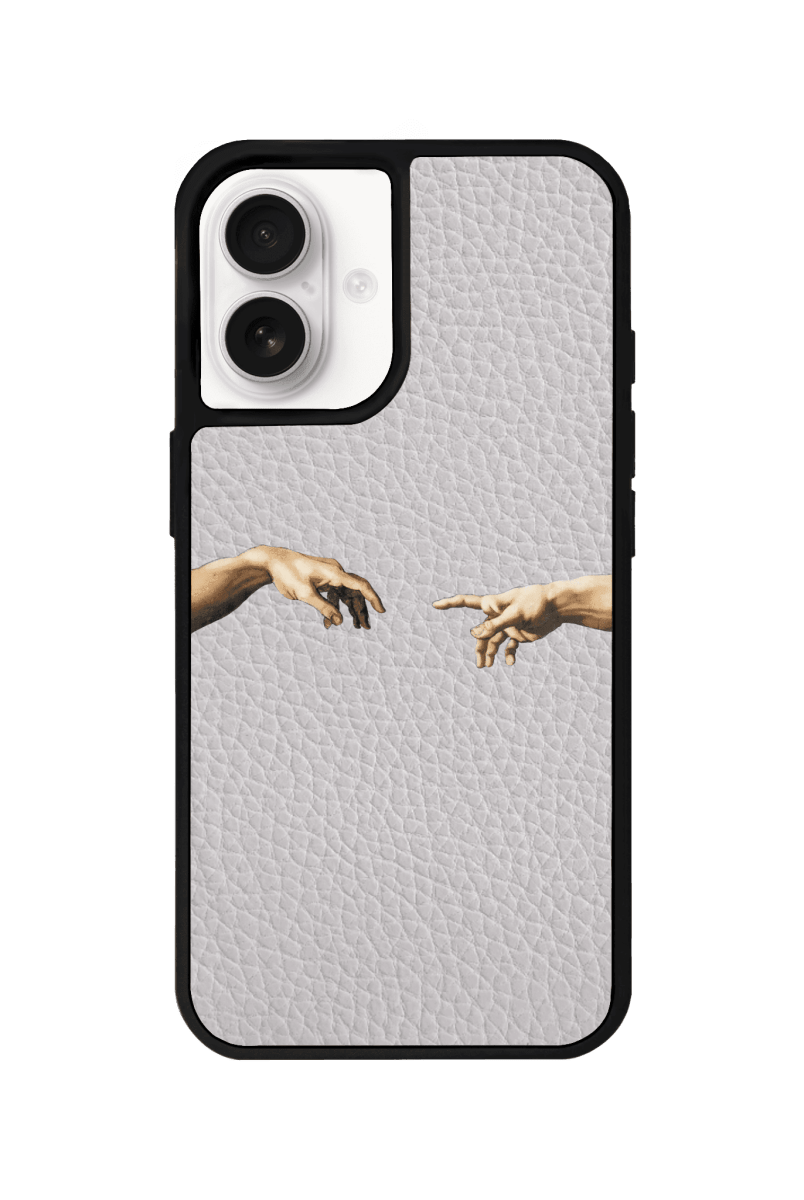 iPhone 16 Adam's Creation Leather Vegan Deri Telefon Kılıfı Gri - SUMTHINCS