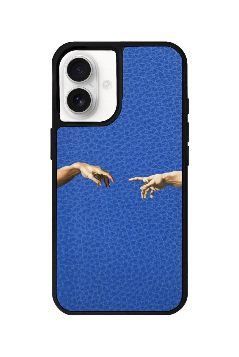 iPhone 16 Adam's Creation Leather Vegan Deri Telefon Kılıfı Mavi - SUMTHINCS