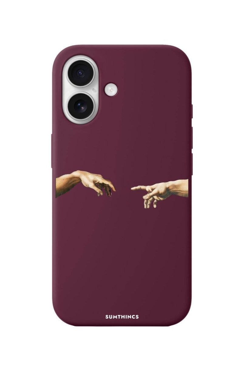 iPhone 16 Adam's Creation Premium Telefon Kılıfı Bordo - SUMTHINCS