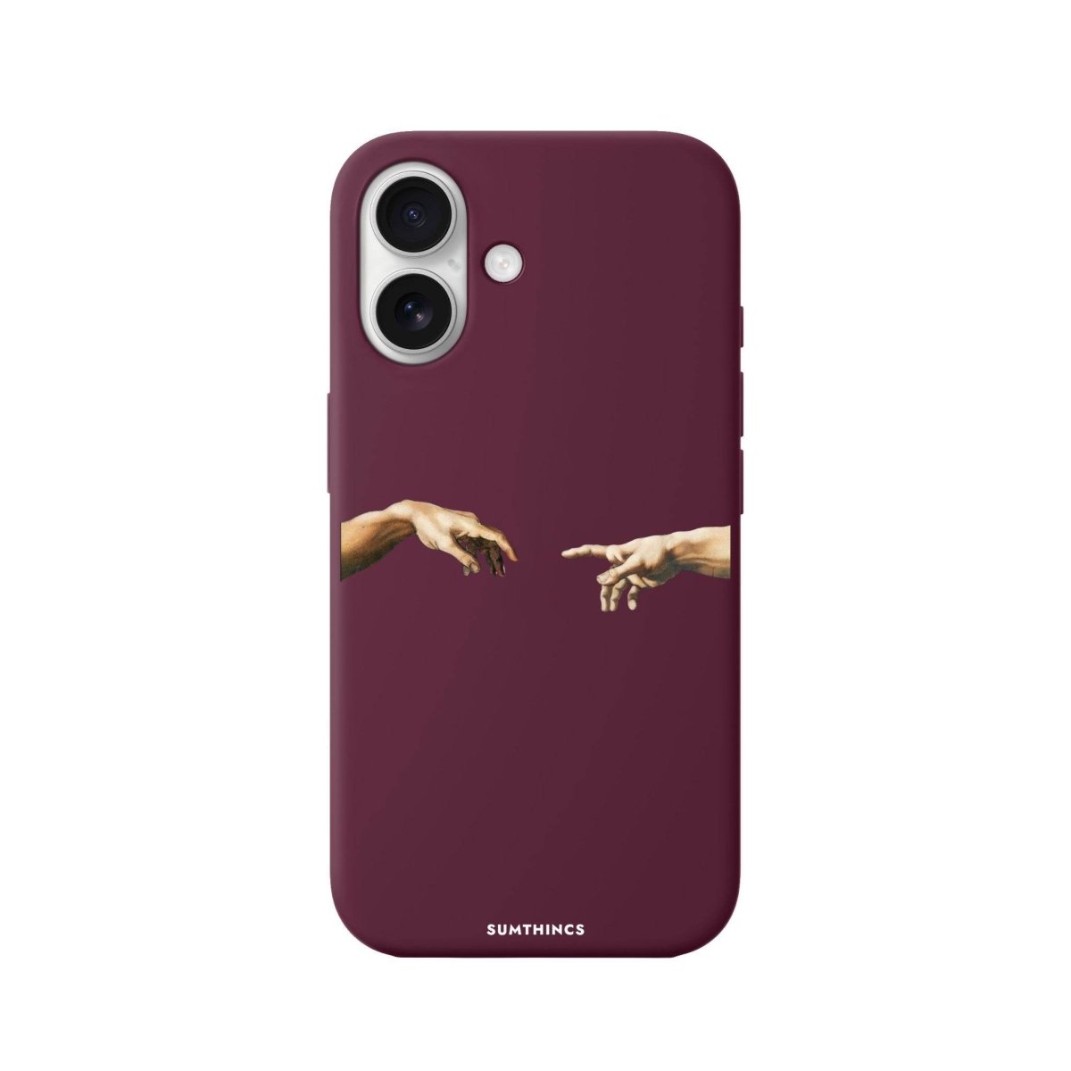 iPhone 16 Adam's Creation Premium Telefon Kılıfı Bordo - SUMTHINCS