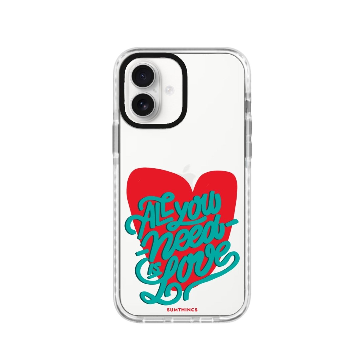 iPhone 16 All You Need is Love Procase Şeffaf Telefon Kılıfı Beyaz Şeffaf - SUMTHINCS