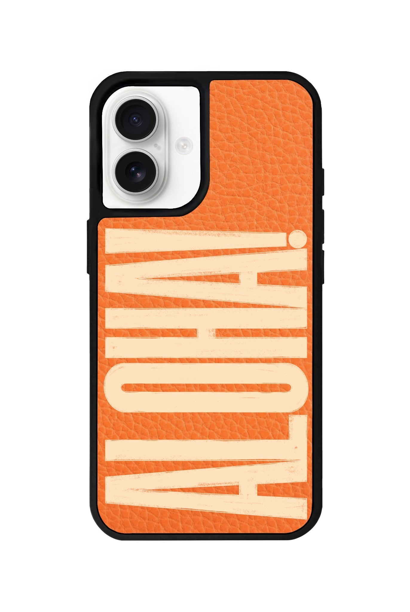 iPhone 16 Aloha Leather Vegan Deri Telefon Kılıfı Turuncu - SUMTHINCS