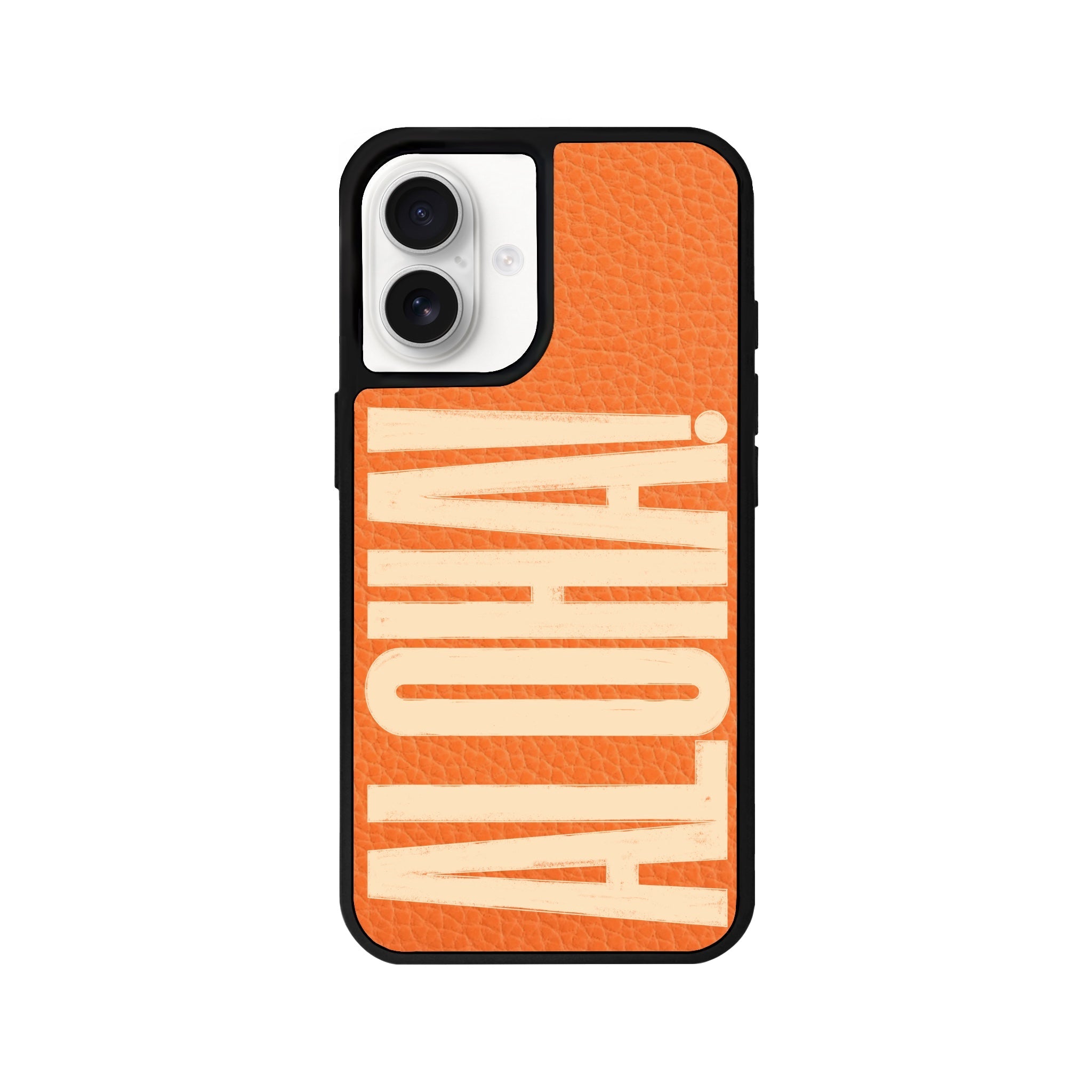 iPhone 16 Aloha Leather Vegan Deri Telefon Kılıfı Turuncu - SUMTHINCS