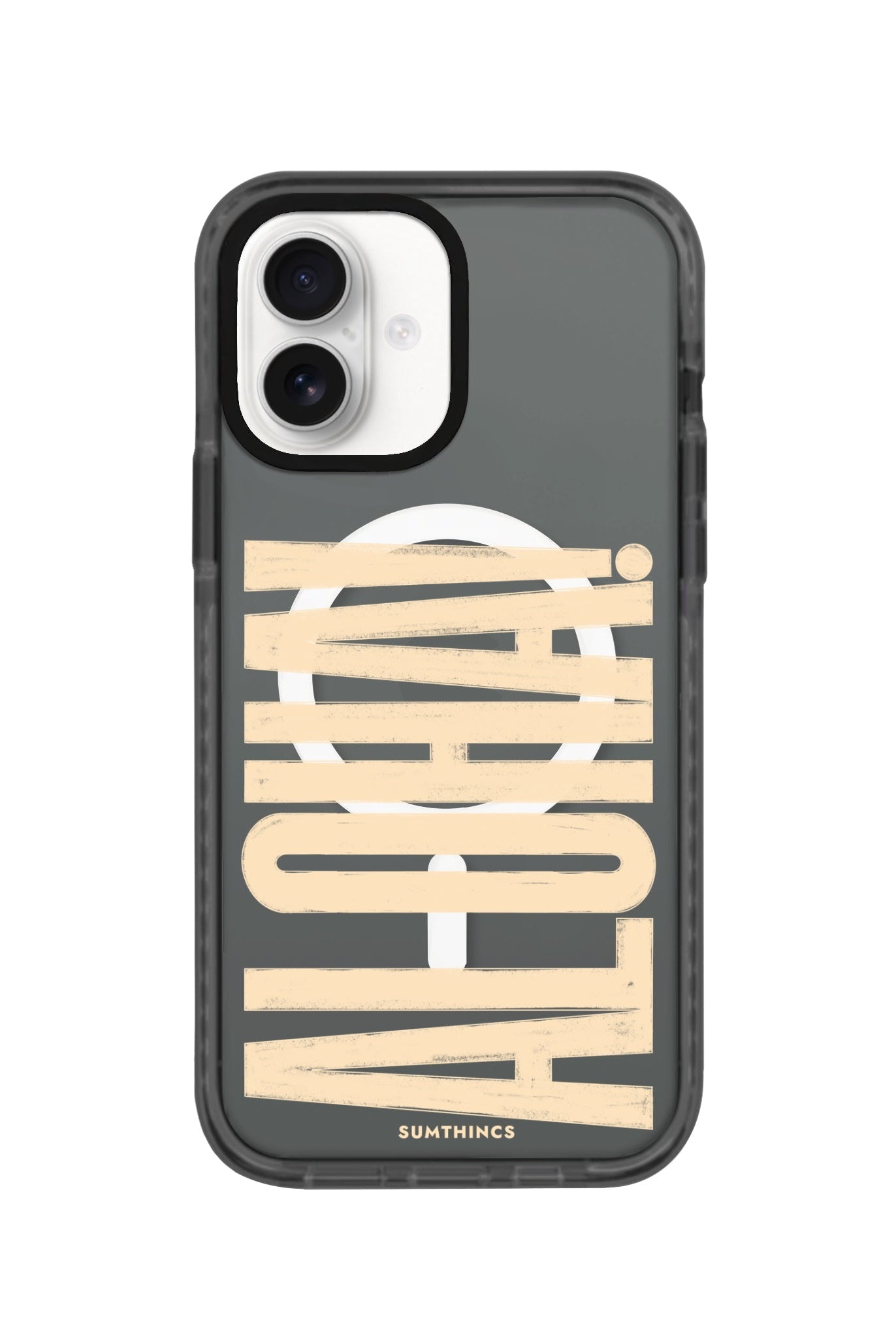 iPhone 16 Aloha Magsafe Procase Şeffaf Telefon Kılıfı Antrasit - SUMTHINCS