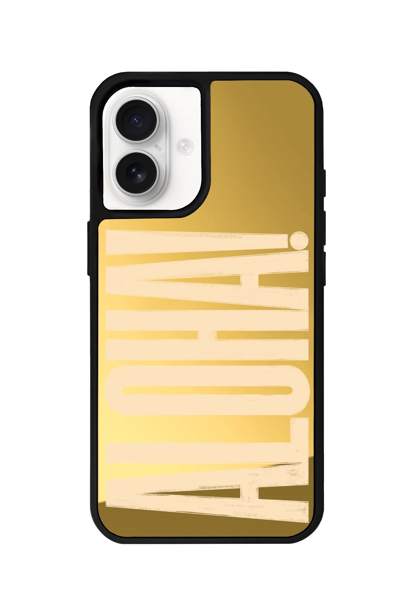 iPhone 16 Aloha Mirror Aynalı Telefon Kılıfı Altın - SUMTHINCS