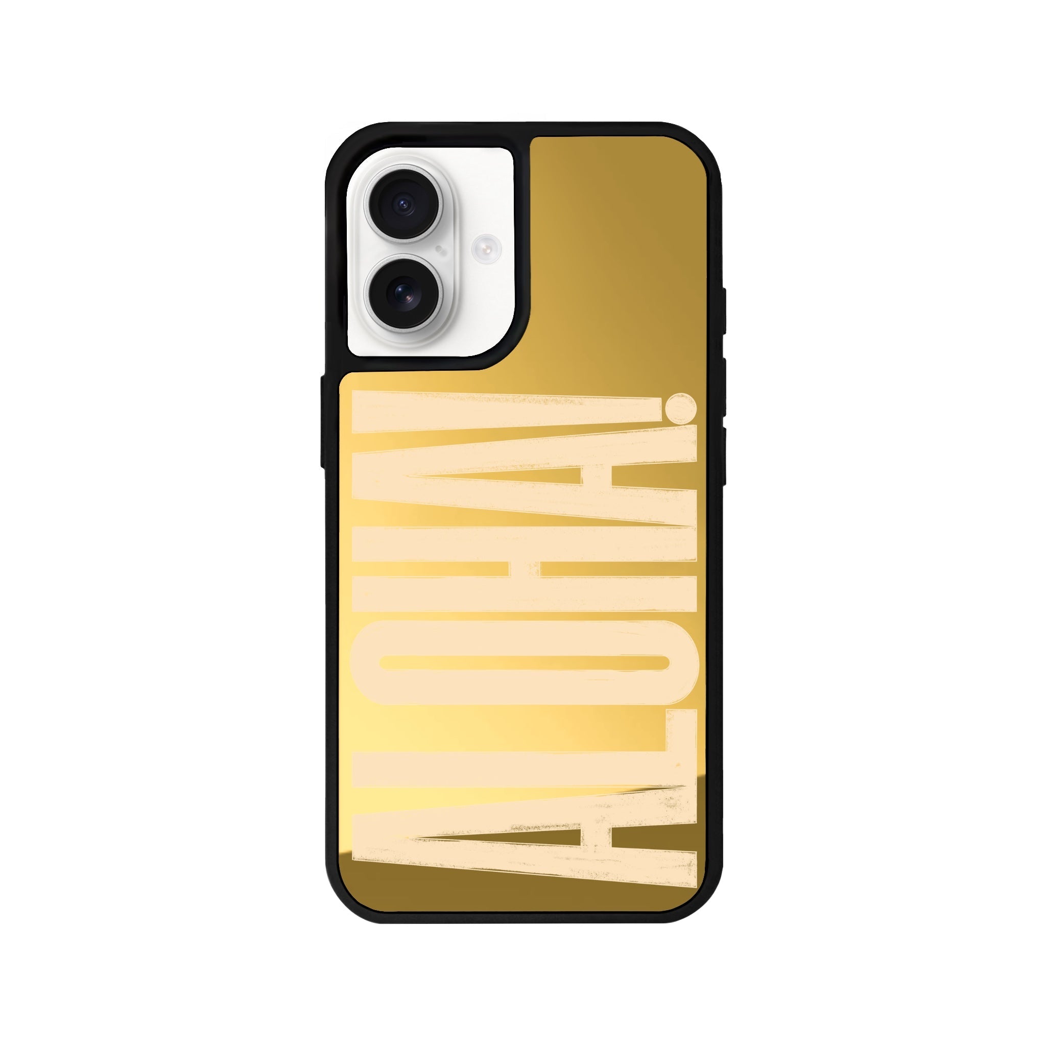 iPhone 16 Aloha Mirror Aynalı Telefon Kılıfı Altın - SUMTHINCS