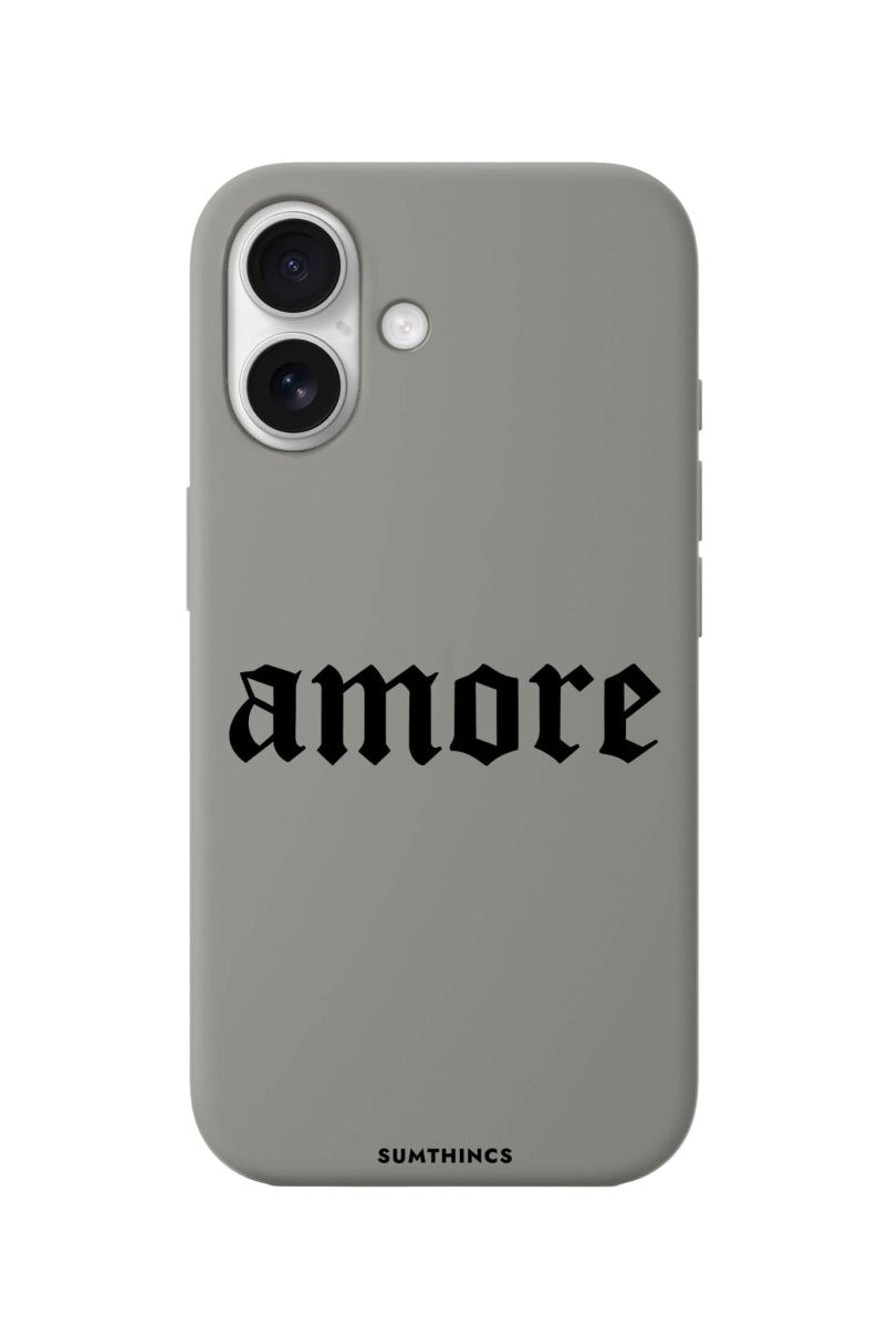 iPhone 16 Amore Premium Telefon Kılıfı Gri - SUMTHINCS