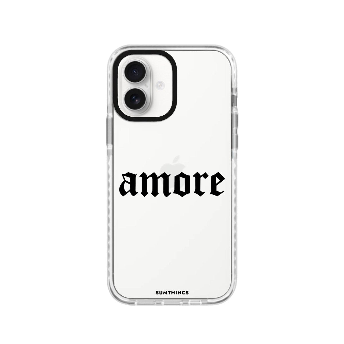 iPhone 16 Amore Procase Şeffaf Telefon Kılıfı Beyaz Şeffaf - SUMTHINCS