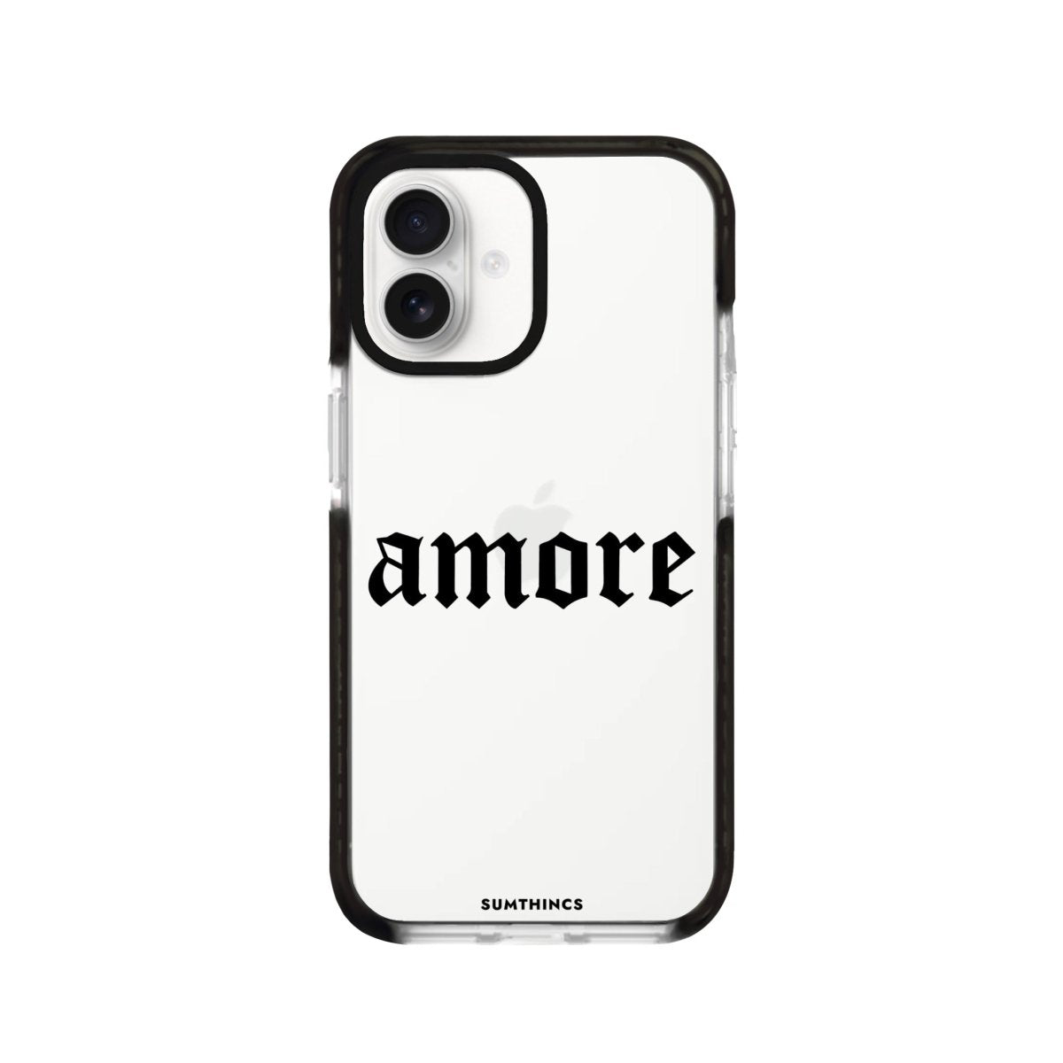 iPhone 16 Amore Procase Şeffaf Telefon Kılıfı Siyah Şeffaf - SUMTHINCS