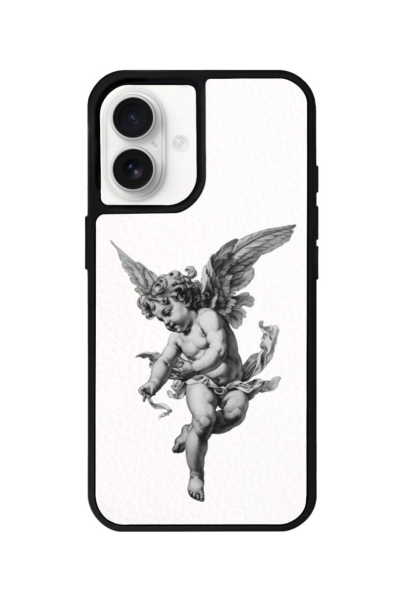 iPhone 16 Angel Leather Vegan Deri Telefon Kılıfı Beyaz - SUMTHINCS