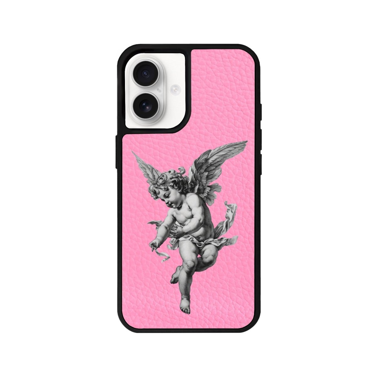iPhone 16 Angel Leather Vegan Deri Telefon Kılıfı Pembe - SUMTHINCS