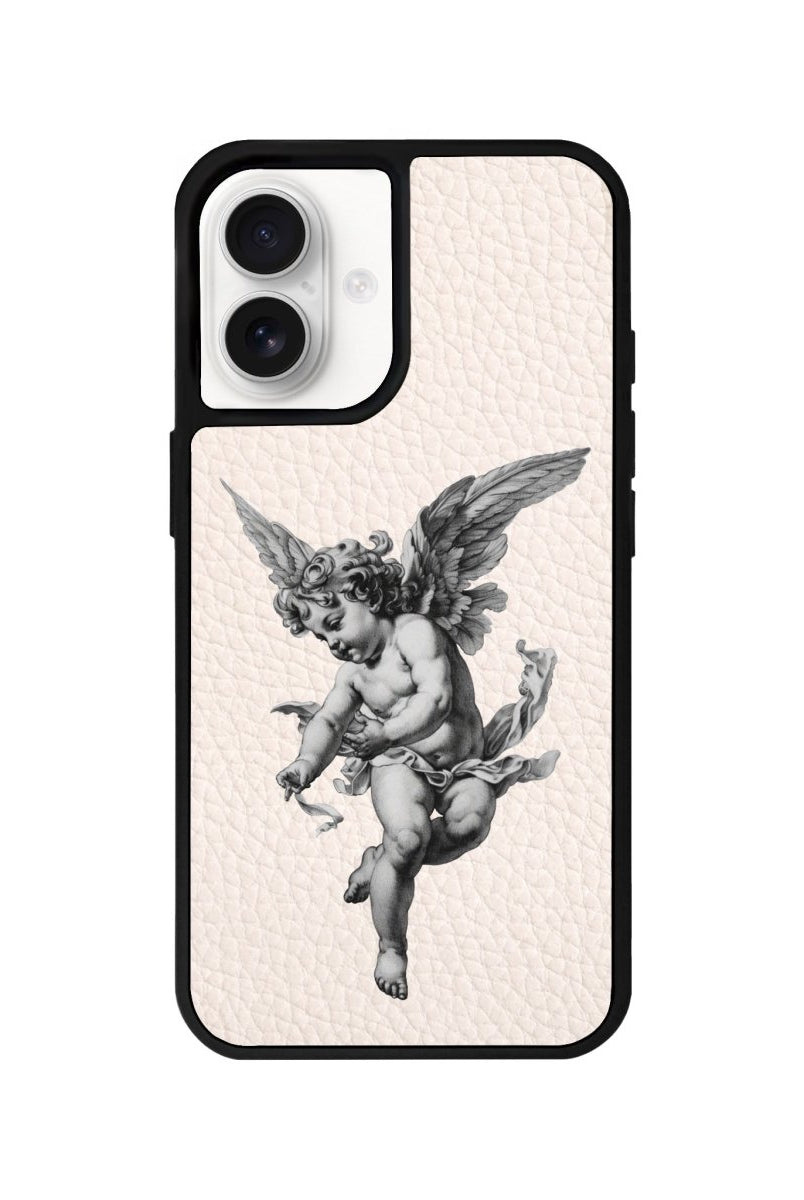 iPhone 16 Angel Leather Vegan Deri Telefon Kılıfı Bej - SUMTHINCS