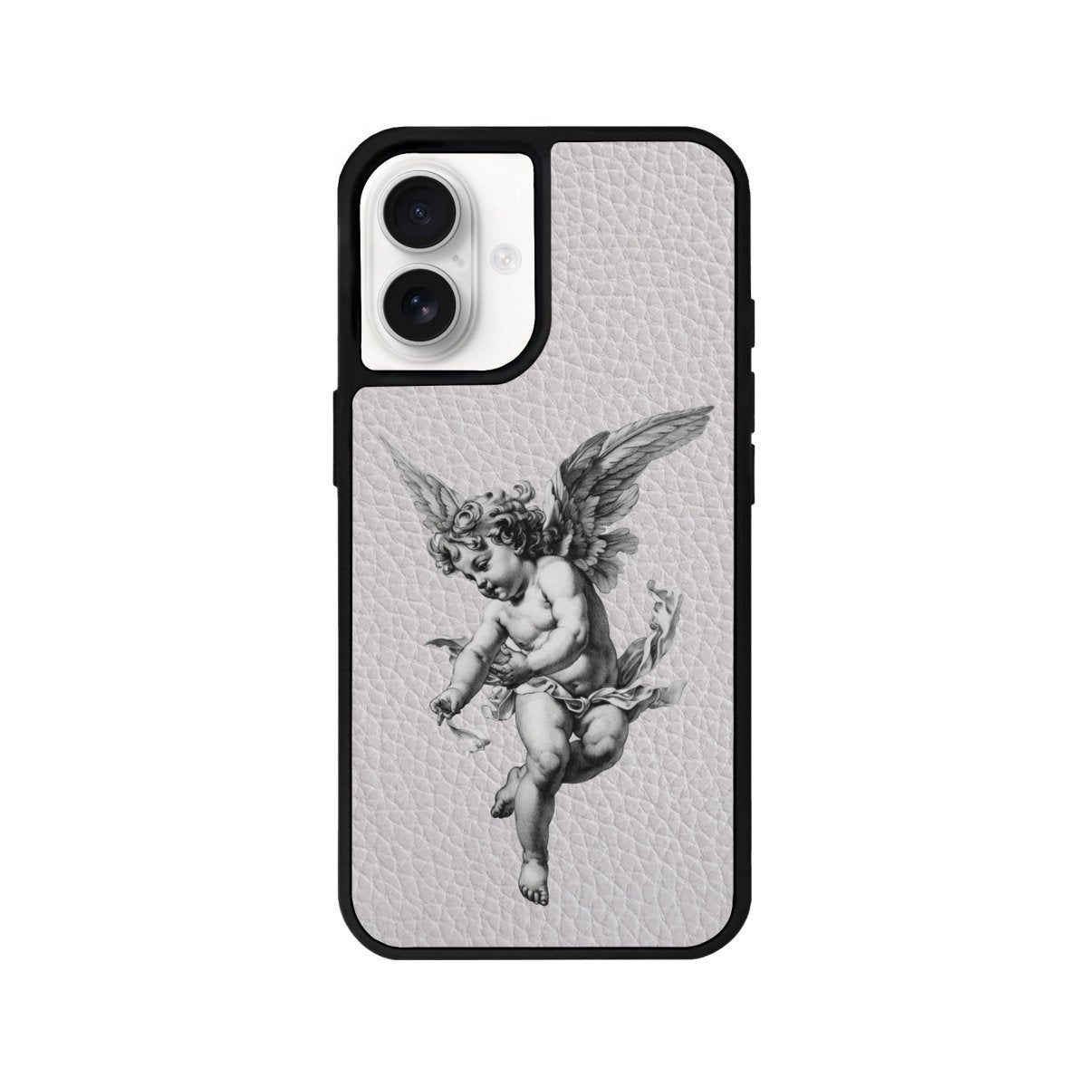 iPhone 16 Angel Leather Vegan Deri Telefon Kılıfı Gri - SUMTHINCS