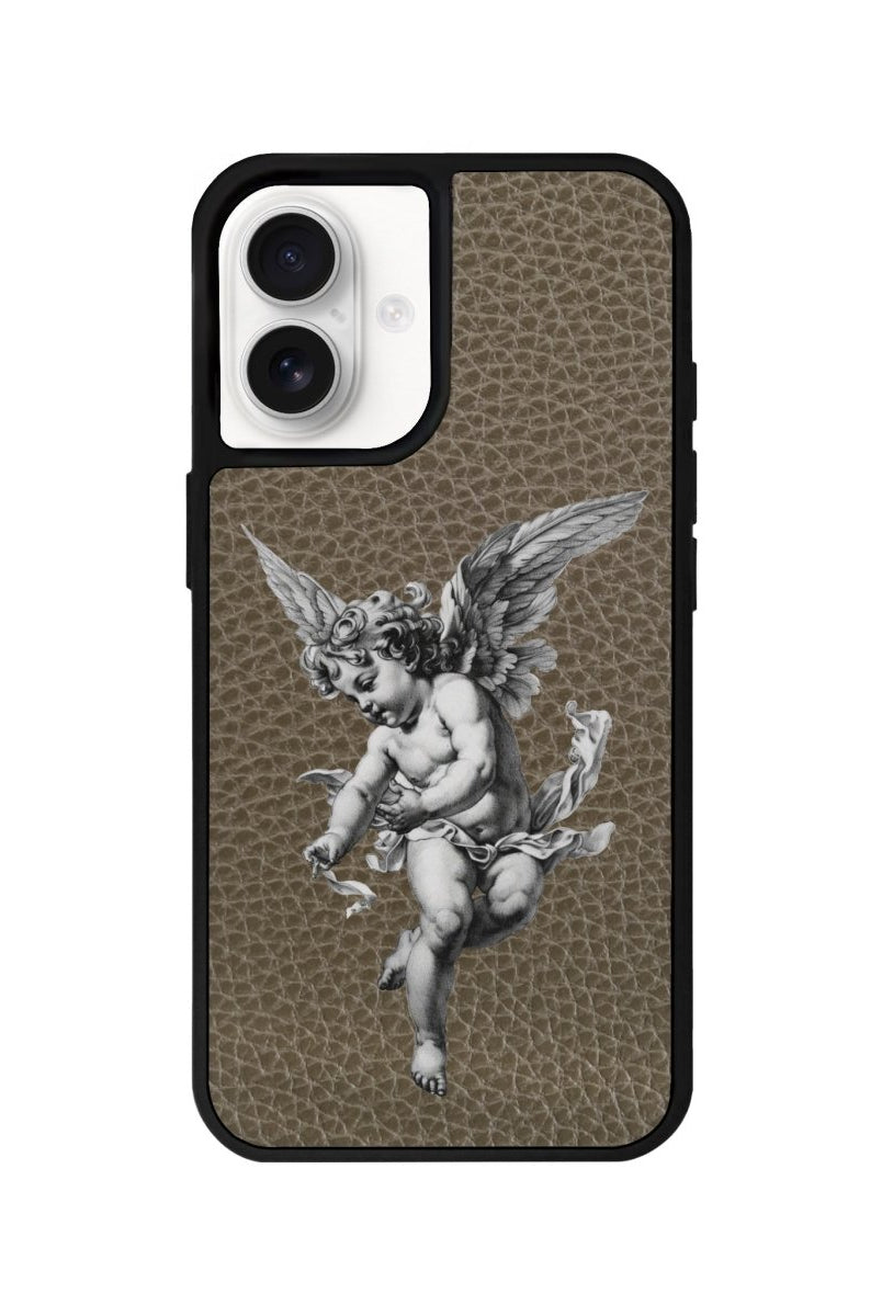 iPhone 16 Angel Leather Vegan Deri Telefon Kılıfı Haki - SUMTHINCS
