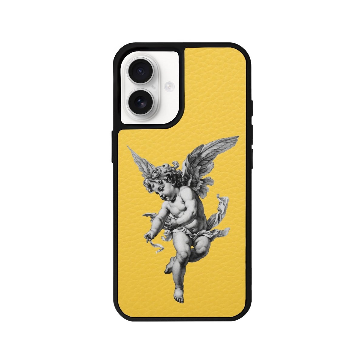 iPhone 16 Angel Leather Vegan Deri Telefon Kılıfı Sarı - SUMTHINCS