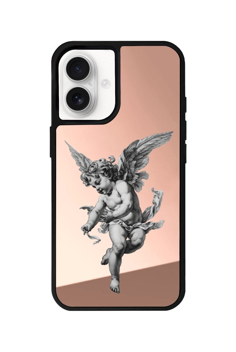 iPhone 16 Angel Mirror Aynalı Telefon Kılıfı Metalik Pembe - SUMTHINCS