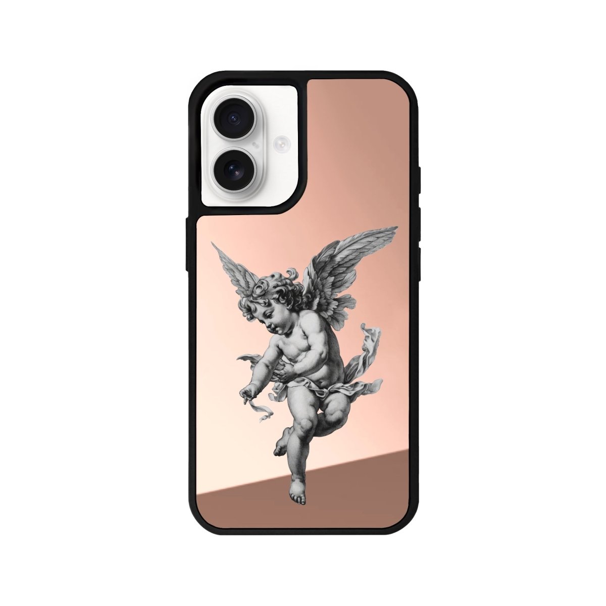 iPhone 16 Angel Mirror Aynalı Telefon Kılıfı Metalik Pembe - SUMTHINCS