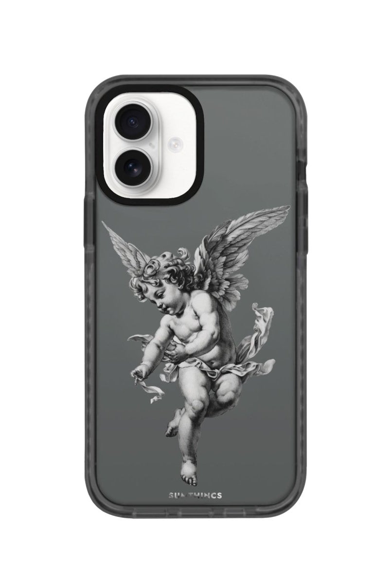 iPhone 16 Angel Procase Şeffaf Telefon Kılıfı Antrasit - SUMTHINCS