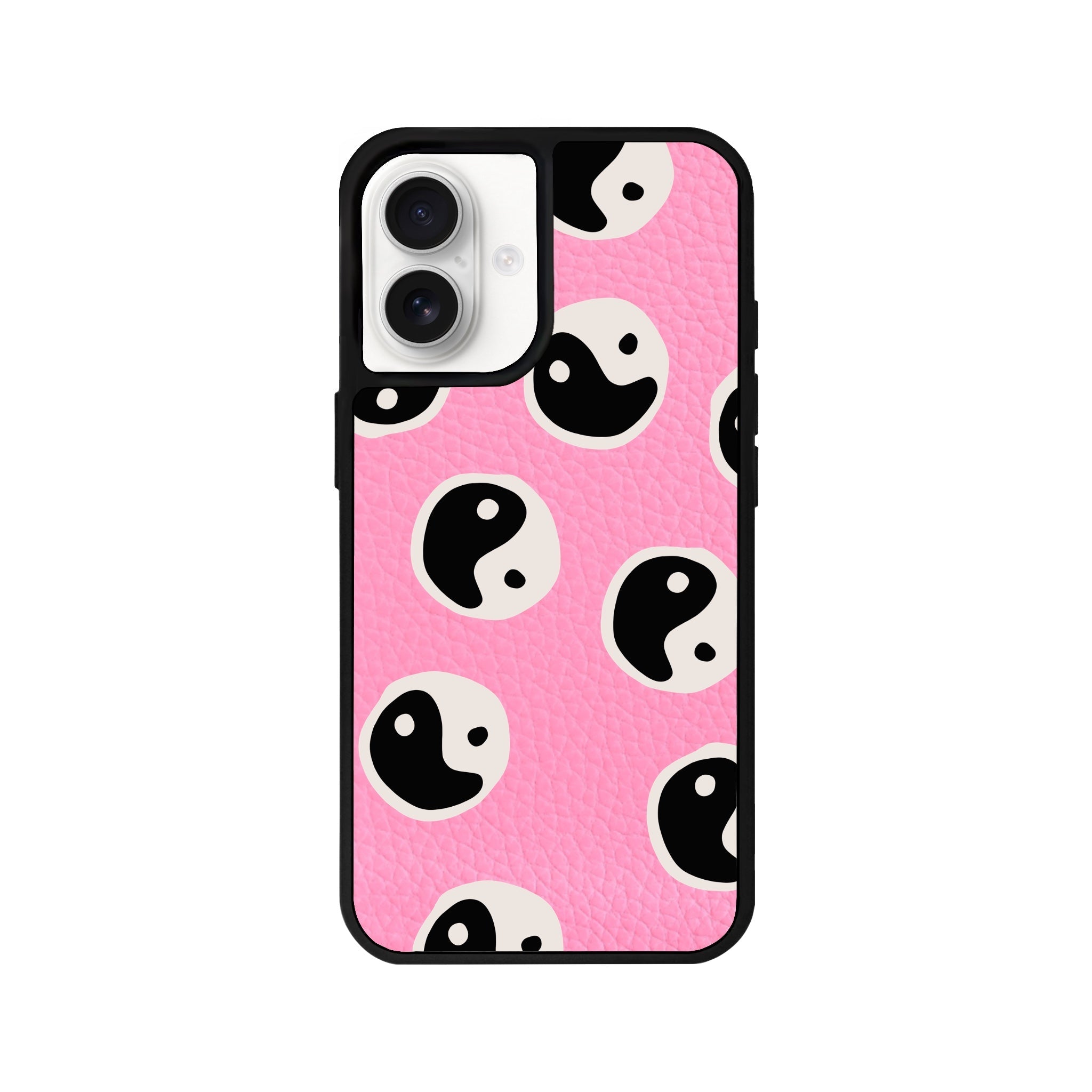 iPhone 16 Balance Leather Vegan Deri Telefon Kılıfı Pembe - SUMTHINCS