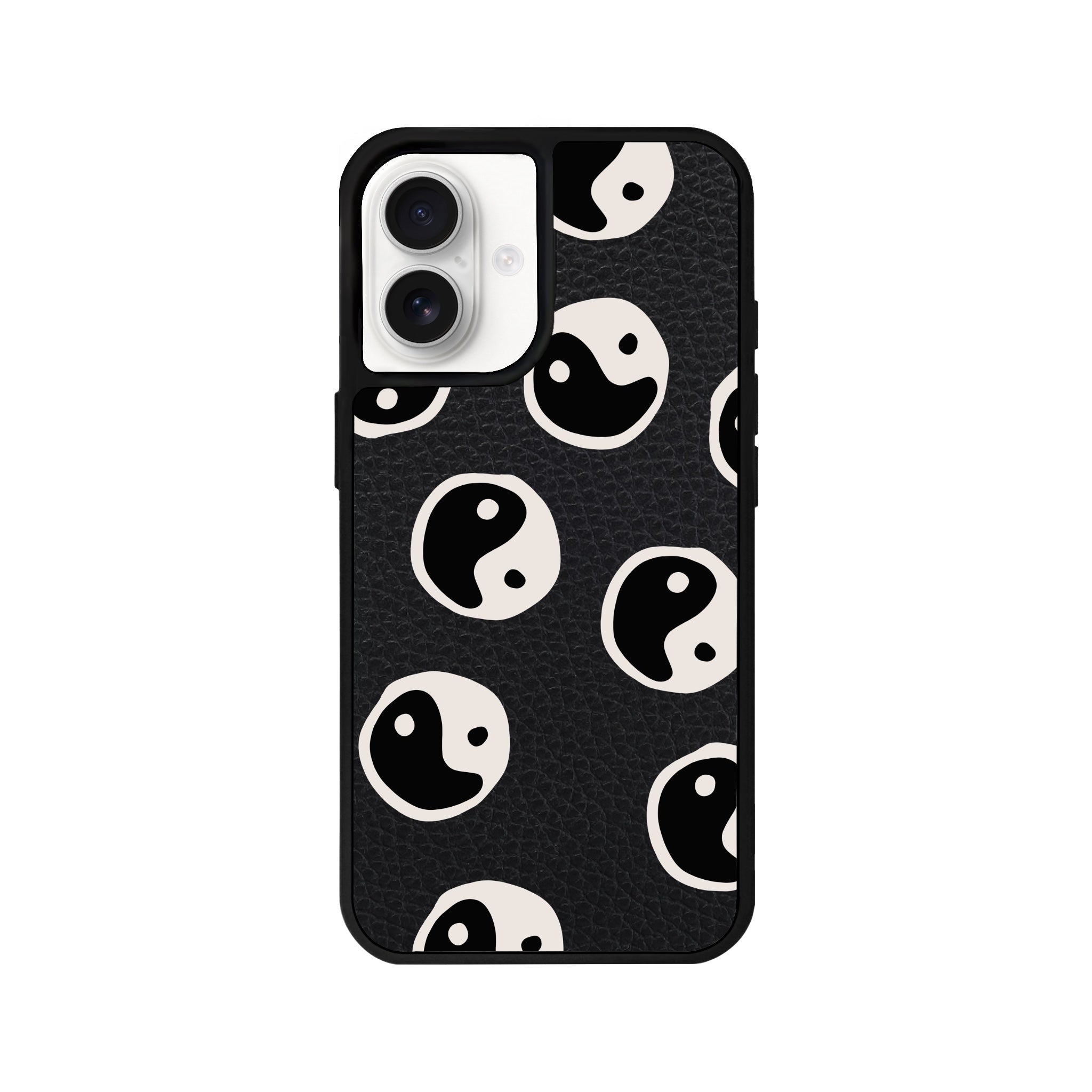 iPhone 16 Balance Leather Vegan Deri Telefon Kılıfı Siyah - SUMTHINCS