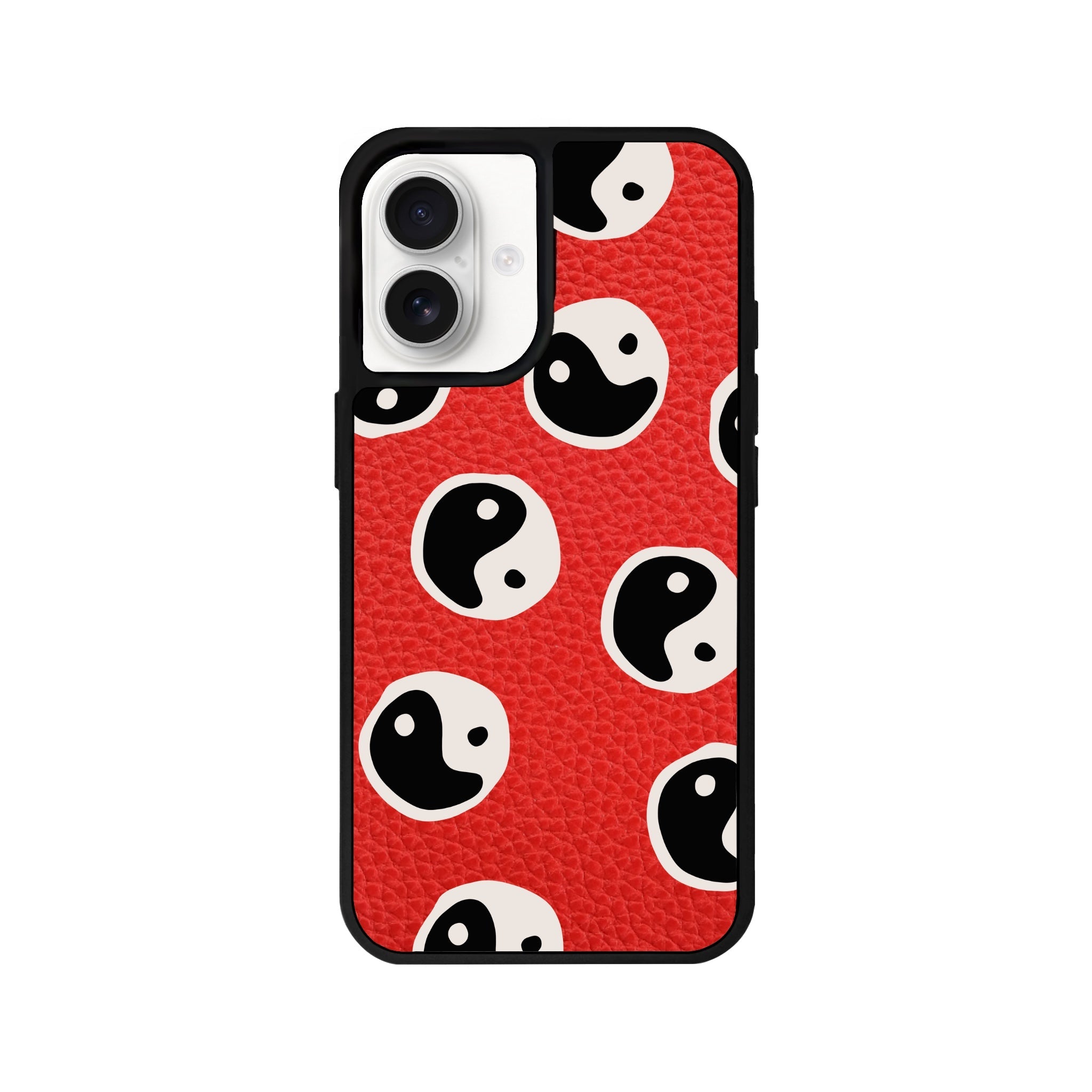 iPhone 16 Balance Leather Vegan Deri Telefon Kılıfı Kırmızı - SUMTHINCS