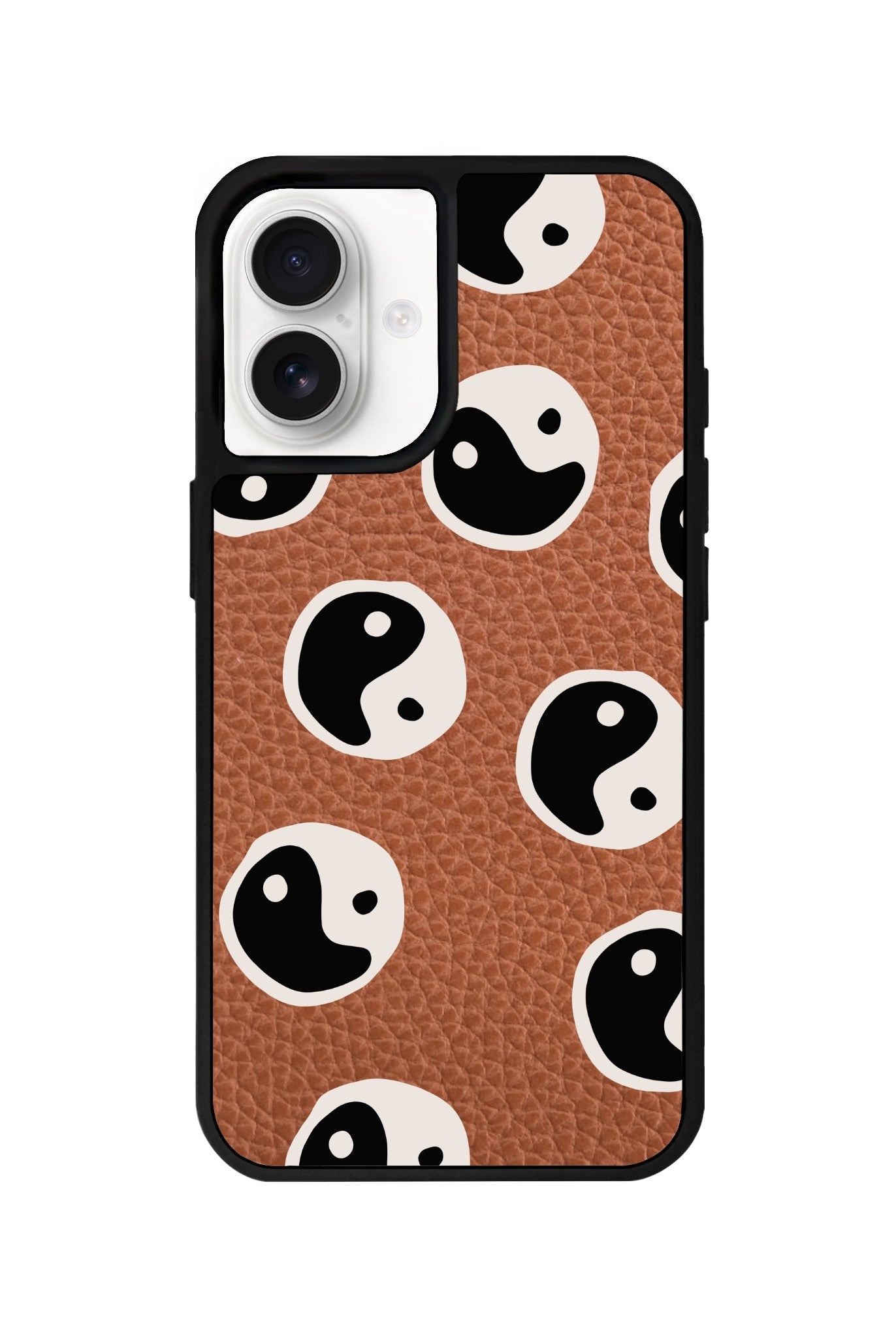 iPhone 16 Balance Leather Vegan Deri Telefon Kılıfı Kahverengi - SUMTHINCS