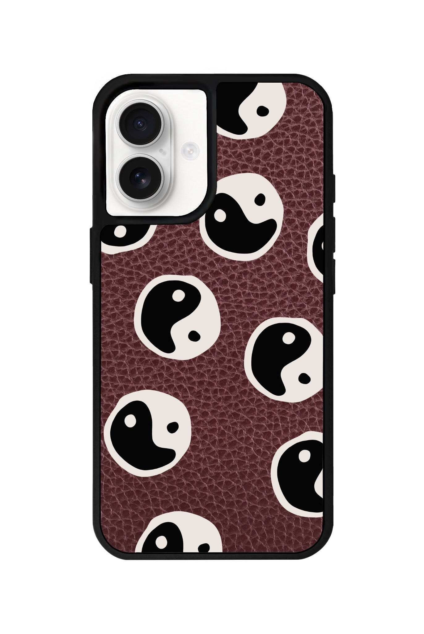 iPhone 16 Balance Leather Vegan Deri Telefon Kılıfı Bordo - SUMTHINCS