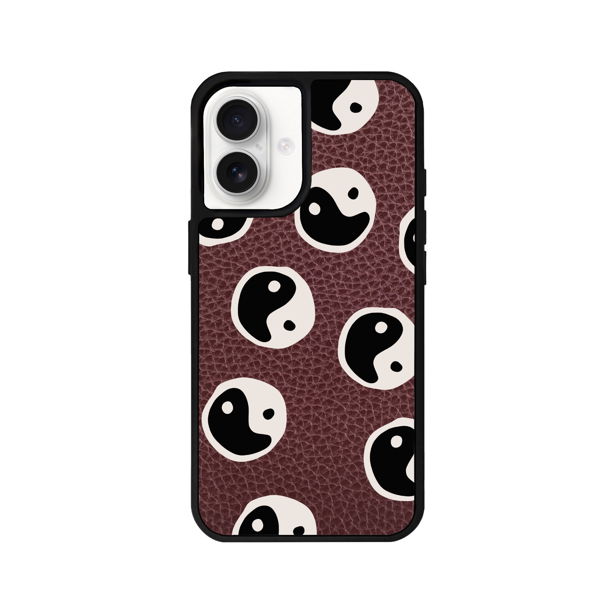 iPhone 16 Balance Leather Vegan Deri Telefon Kılıfı Bordo - SUMTHINCS