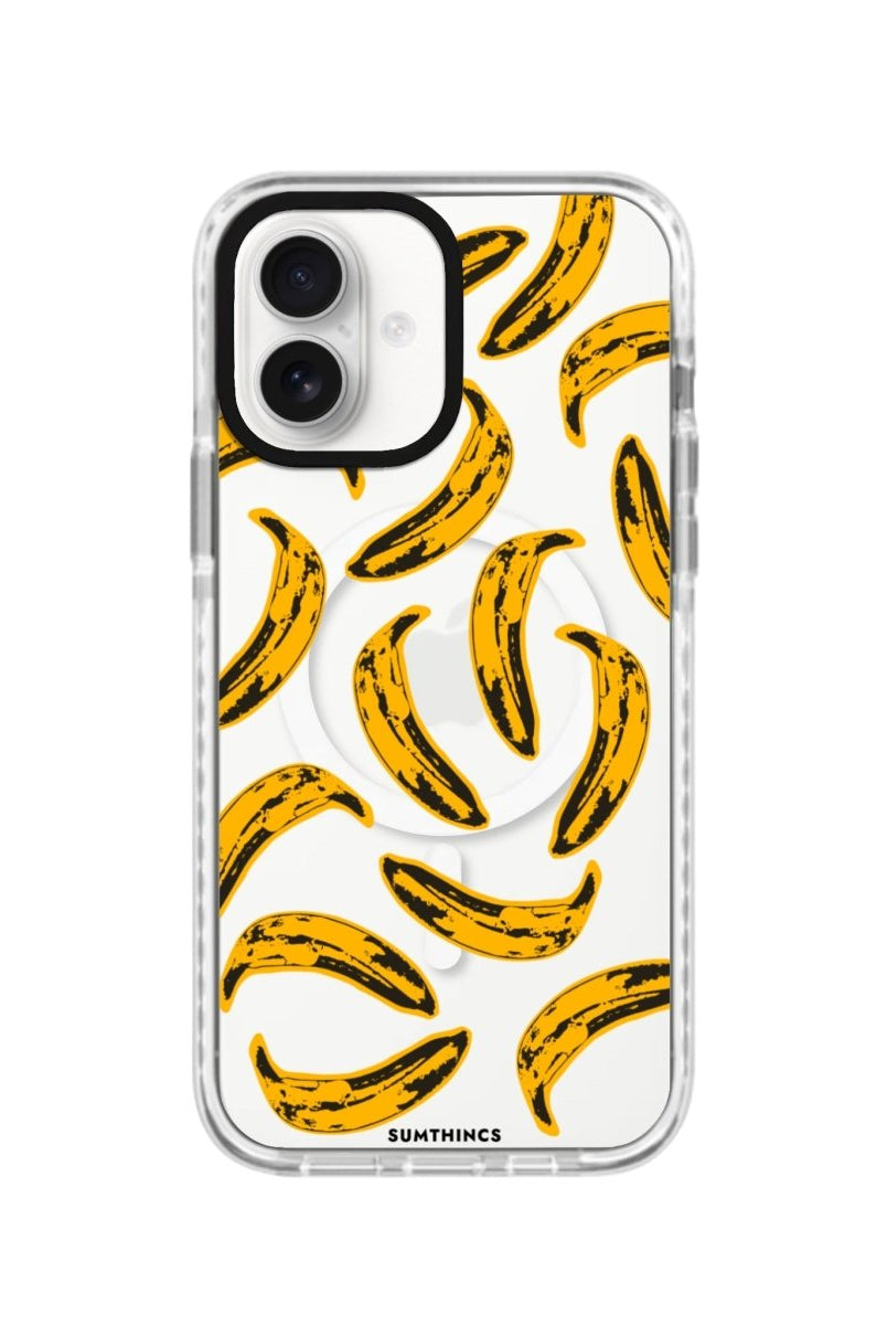 iPhone 16 Banana Magsafe Procase Şeffaf Telefon Kılıfı Beyaz Şeffaf - SUMTHINCS