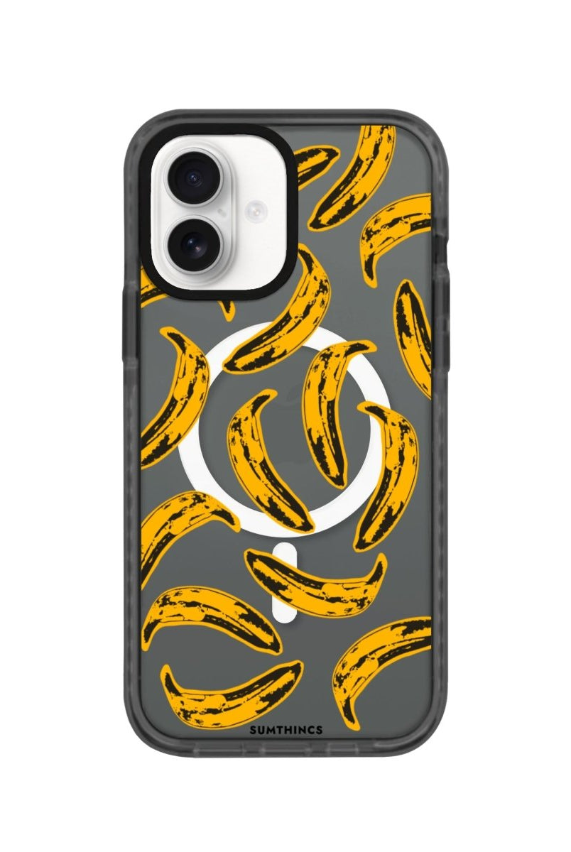 iPhone 16 Banana Magsafe Procase Şeffaf Telefon Kılıfı Antrasit - SUMTHINCS