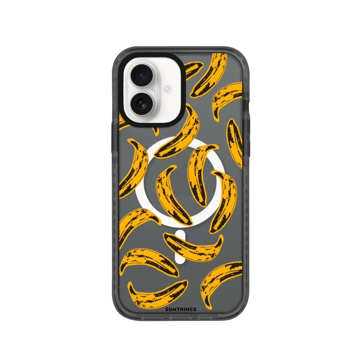 iPhone 16 Banana Magsafe Procase Şeffaf Telefon Kılıfı Antrasit - SUMTHINCS
