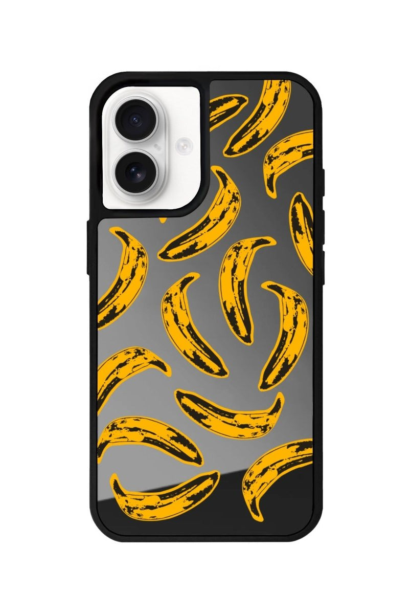 iPhone 16 Banana Mirror Aynalı Telefon Kılıfı Antrasit - SUMTHINCS