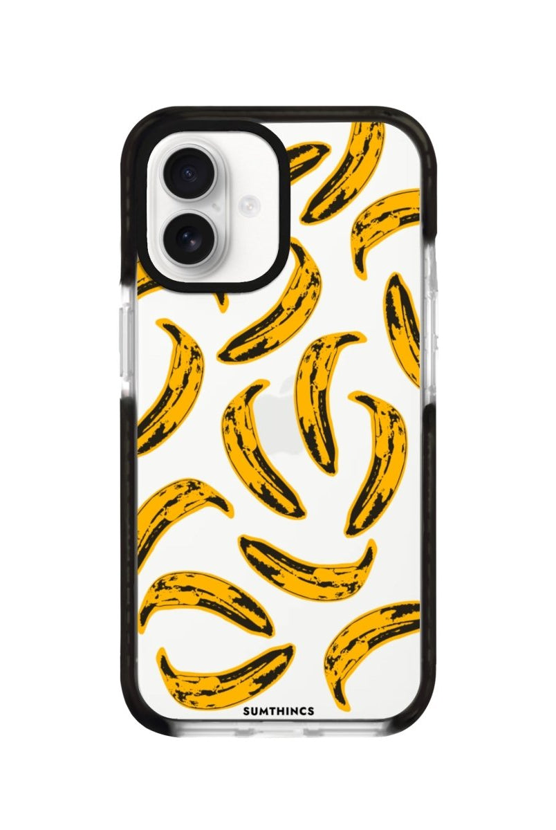 iPhone 16 Banana Procase Şeffaf Telefon Kılıfı Siyah Şeffaf - SUMTHINCS