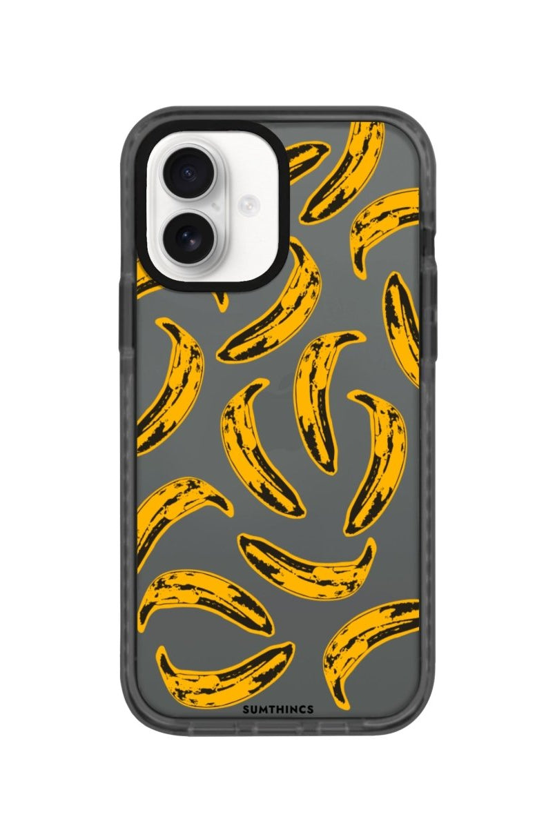 iPhone 16 Banana Procase Şeffaf Telefon Kılıfı Antrasit - SUMTHINCS