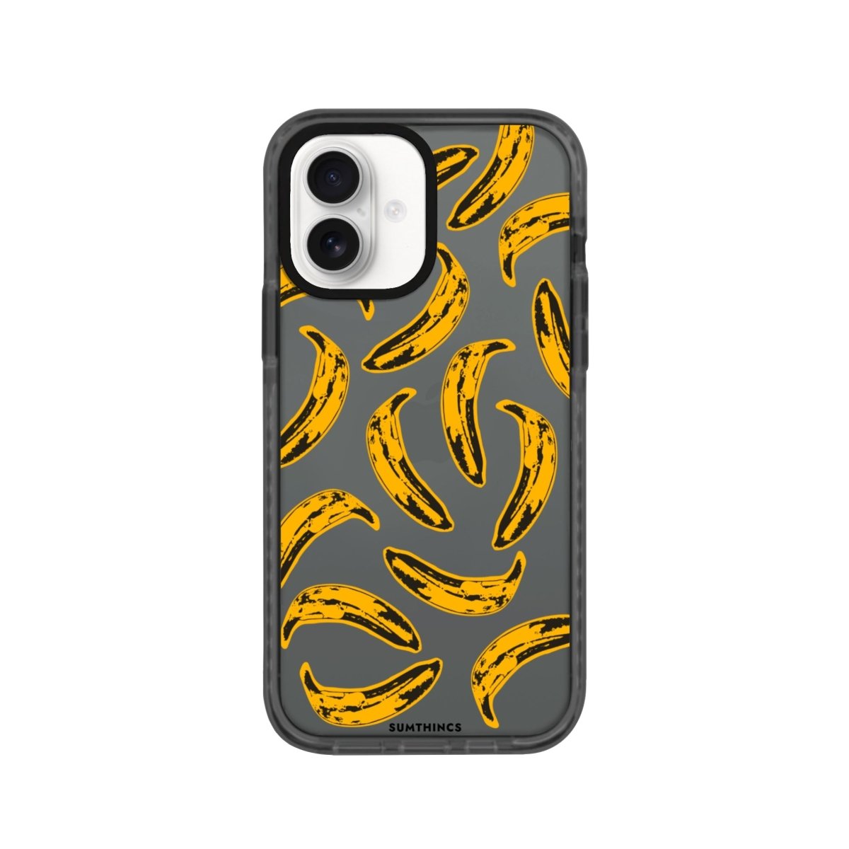 iPhone 16 Banana Procase Şeffaf Telefon Kılıfı Antrasit - SUMTHINCS