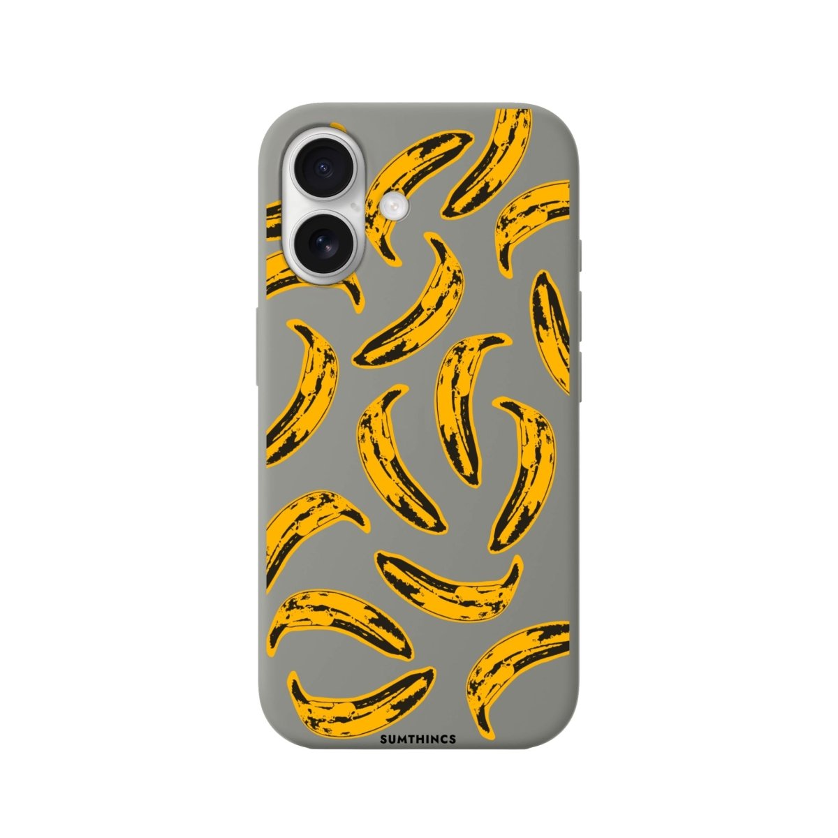 iPhone 16 Bananas Premium Telefon Kılıfı Gri - SUMTHINCS