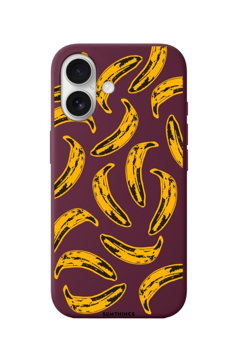 iPhone 16 Bananas Premium Telefon Kılıfı Bordo - SUMTHINCS