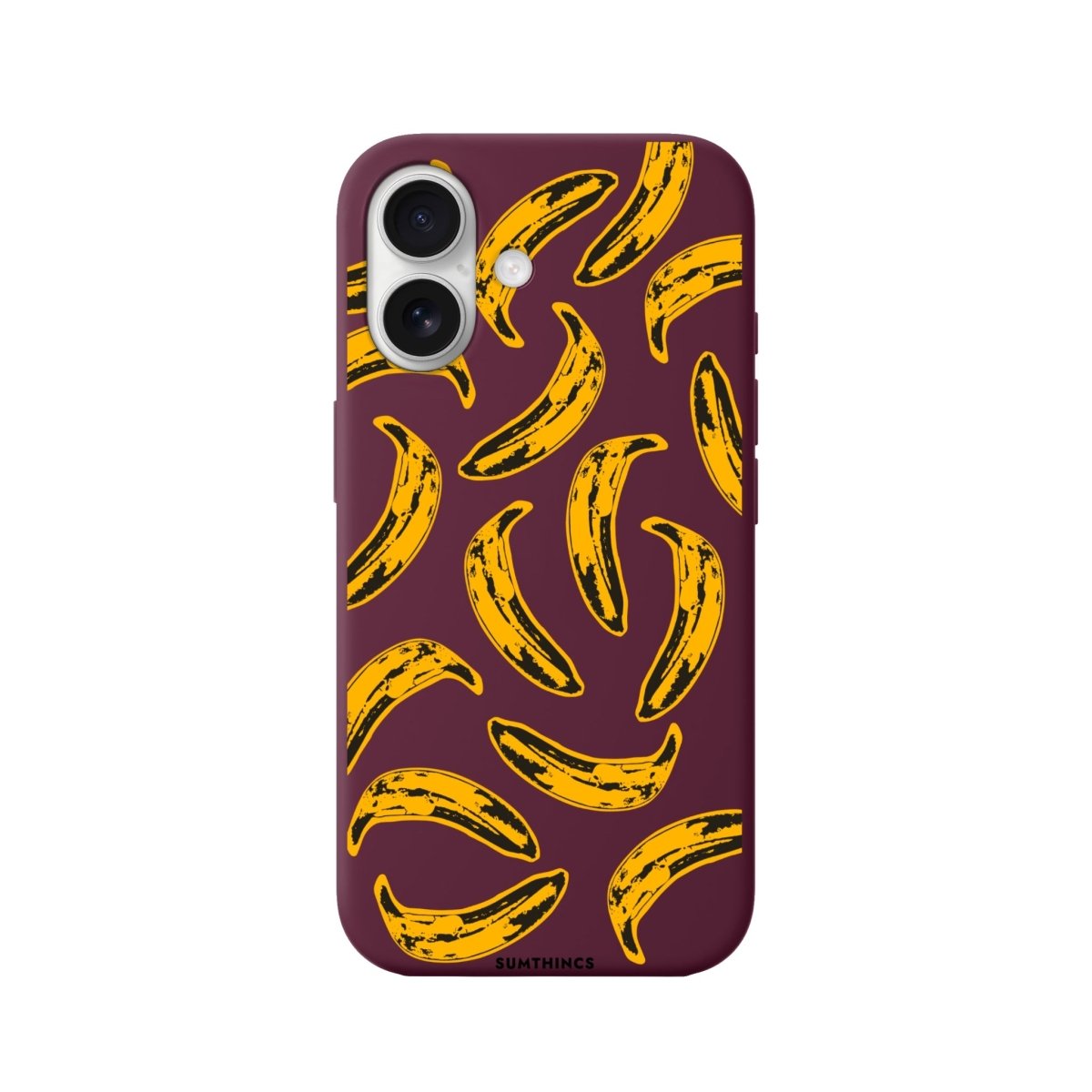 iPhone 16 Bananas Premium Telefon Kılıfı Bordo - SUMTHINCS