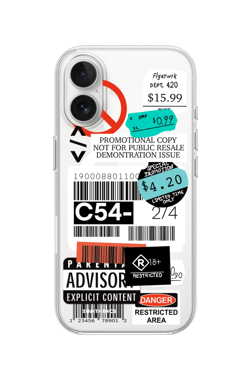 iPhone 16 Barcode C54 Clear Magsafe Şeffaf Telefon Kılıfı - SUMTHINCS