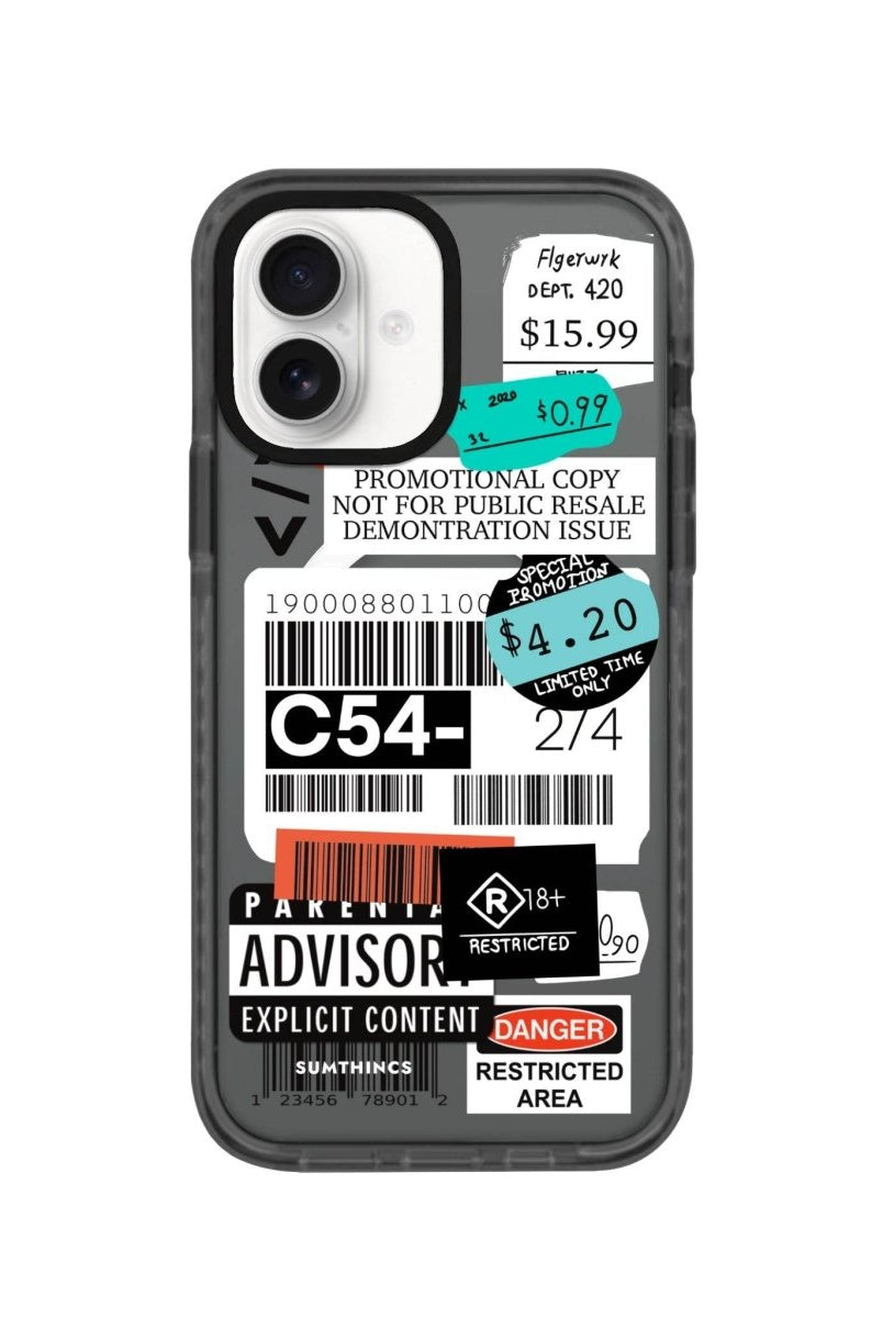 iPhone 16 Barcode C54 Magsafe Procase Şeffaf Telefon Kılıfı Antrasit - SUMTHINCS
