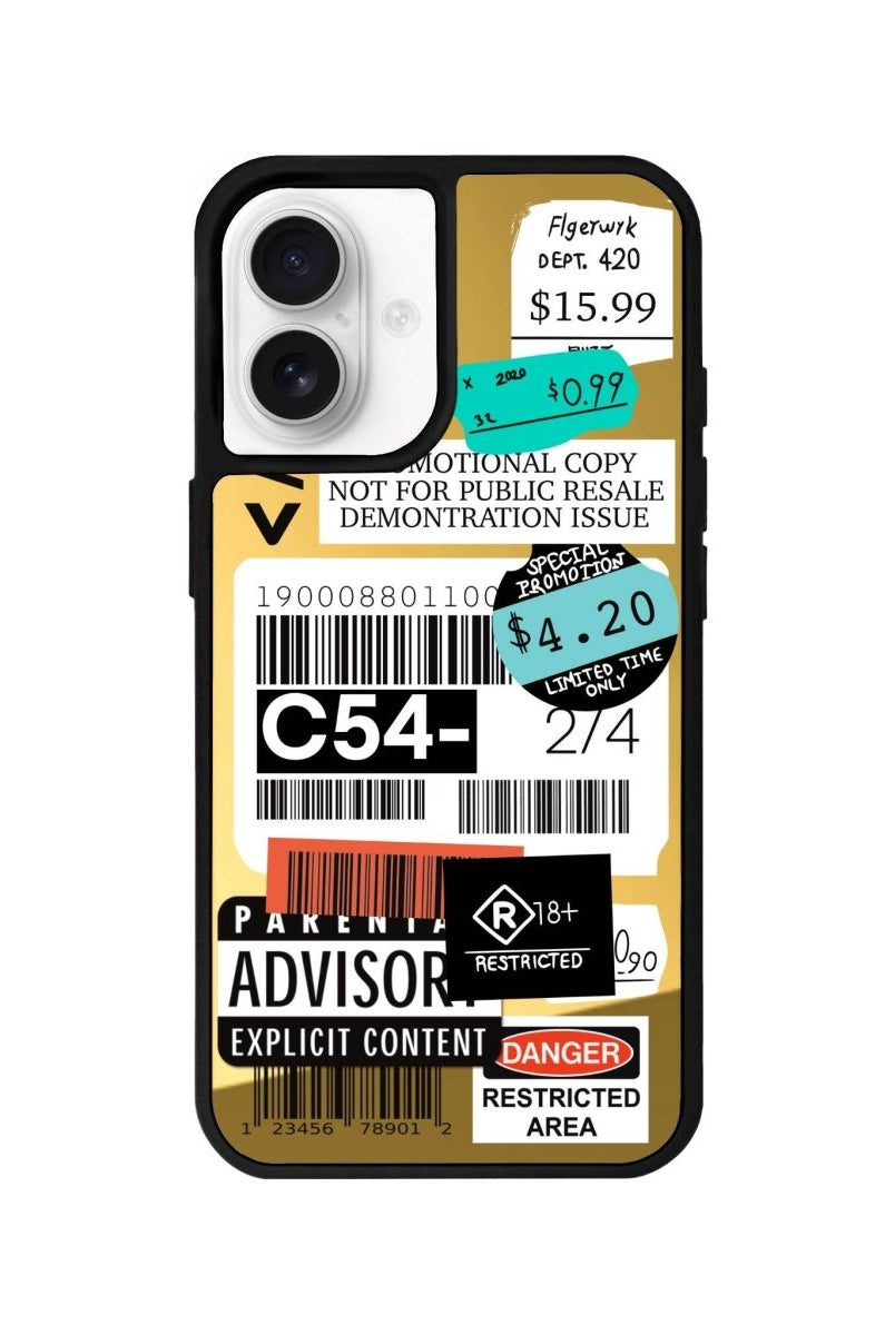 iPhone 16 Barcode C54 Mirror Aynalı Telefon Kılıfı Altın - SUMTHINCS